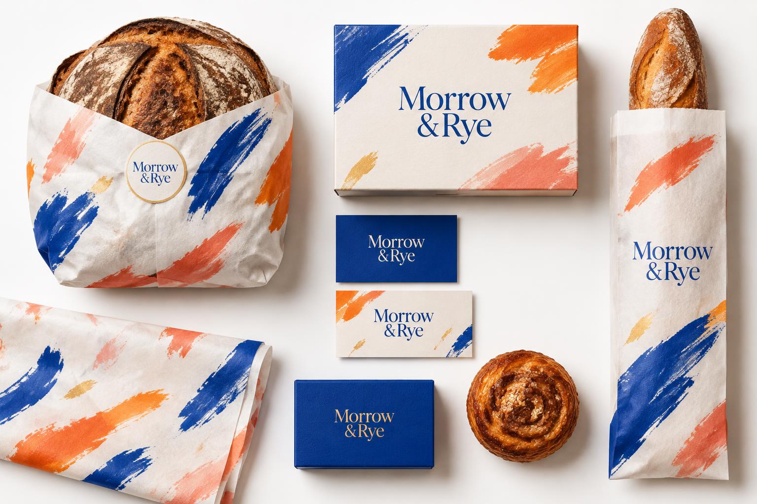 Morrow & Rye fictional bakery identity concept