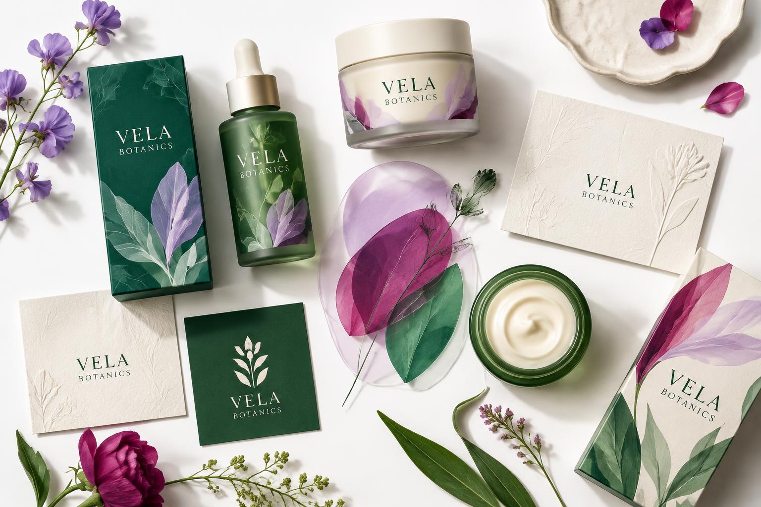 Vela Botanics fictional beauty identity concept
